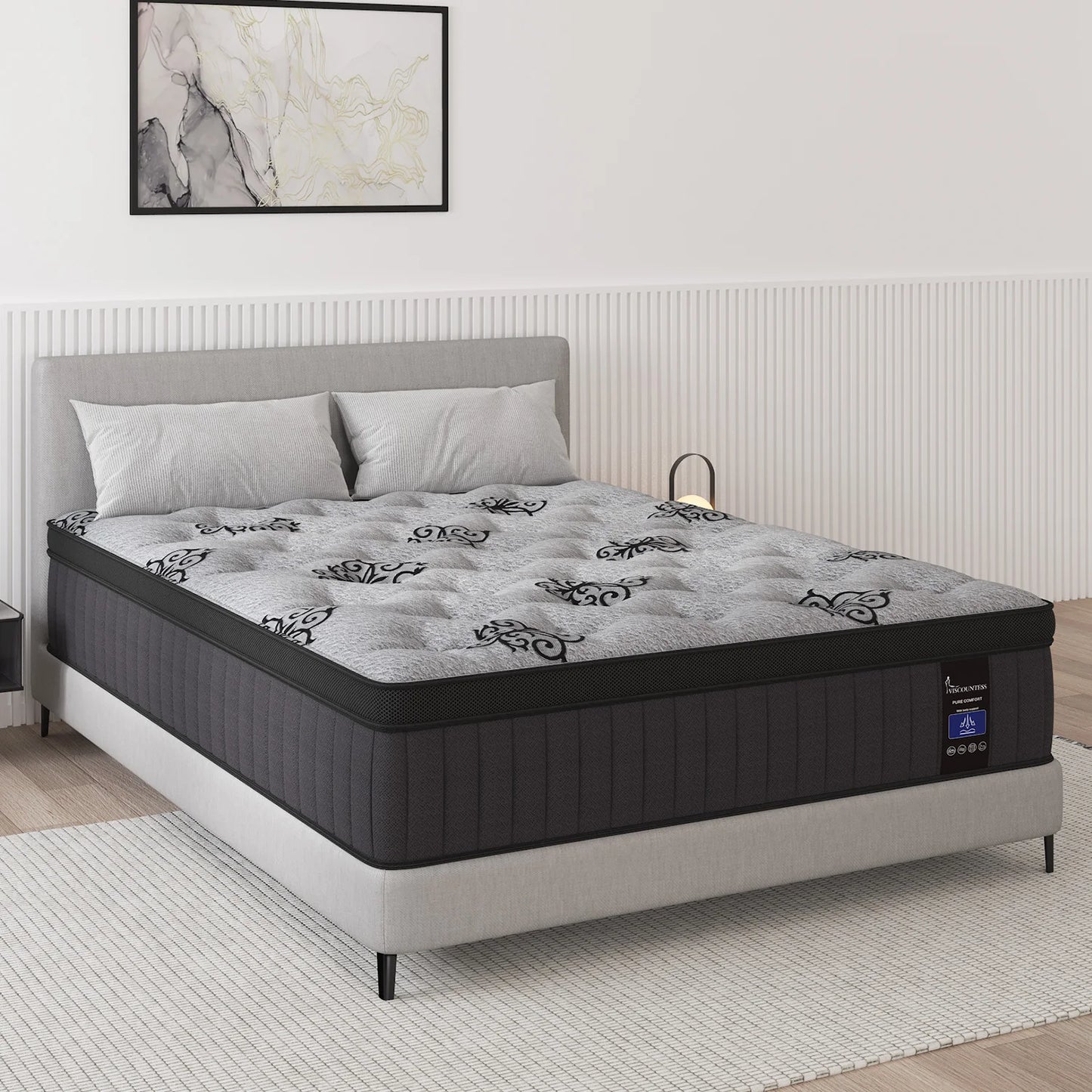 9"12"14" Twin Full Queen King Size Memory Foam Pocket Spring Hydird Mattress In A Box Medium Firm Cool Sleep Motion Isolation