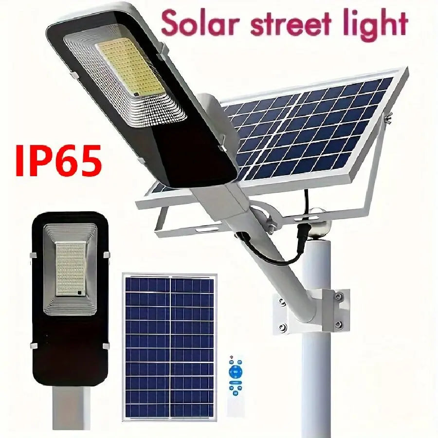 1PC 100W Solar Garden Light, Solar Pole Light, Outdoor Wall Light,  6500K White Light, waterproof outdoor lights
