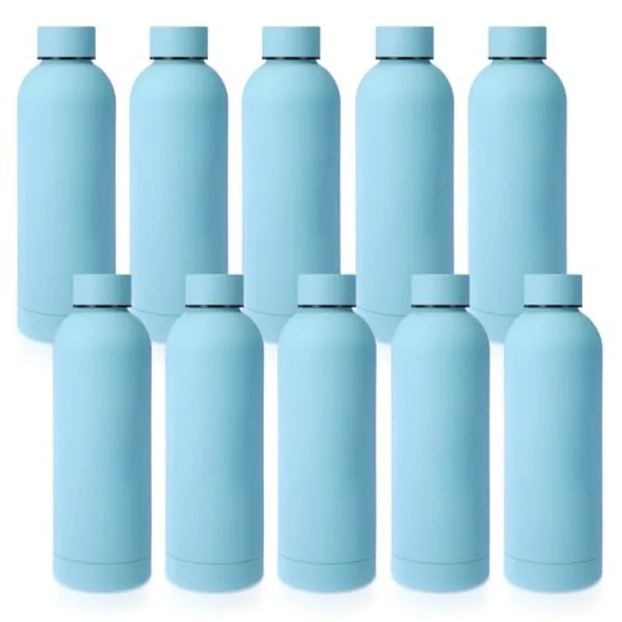 10 Pcs Stainless Steel Water Bottle Bulk Teacher Employee Appreciation Gifts School Double Layer Vacuum 17 oz Small Mouth Sport