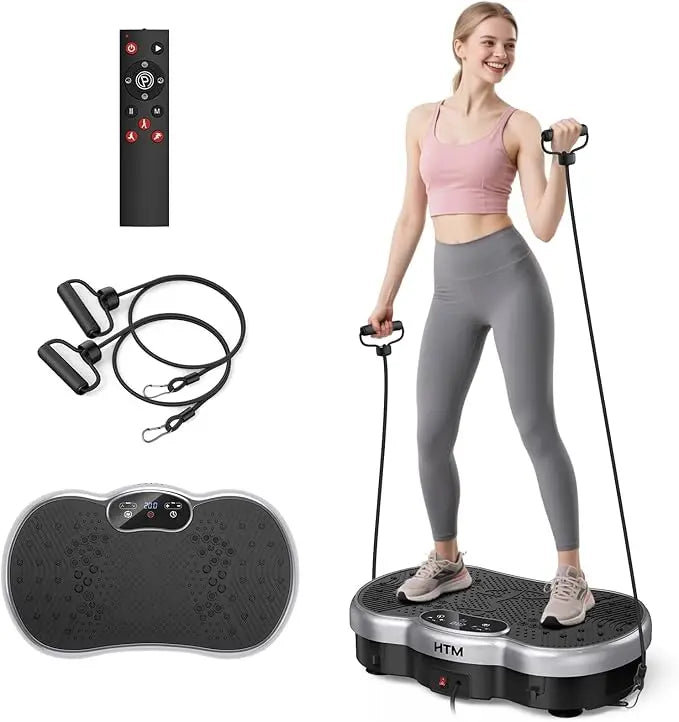 Fitness Vibration Plate Vibrate Exercise Machine Calorie Tracking 120 Speed Levels Whole Body Power Plate Home Gym Fat Burning