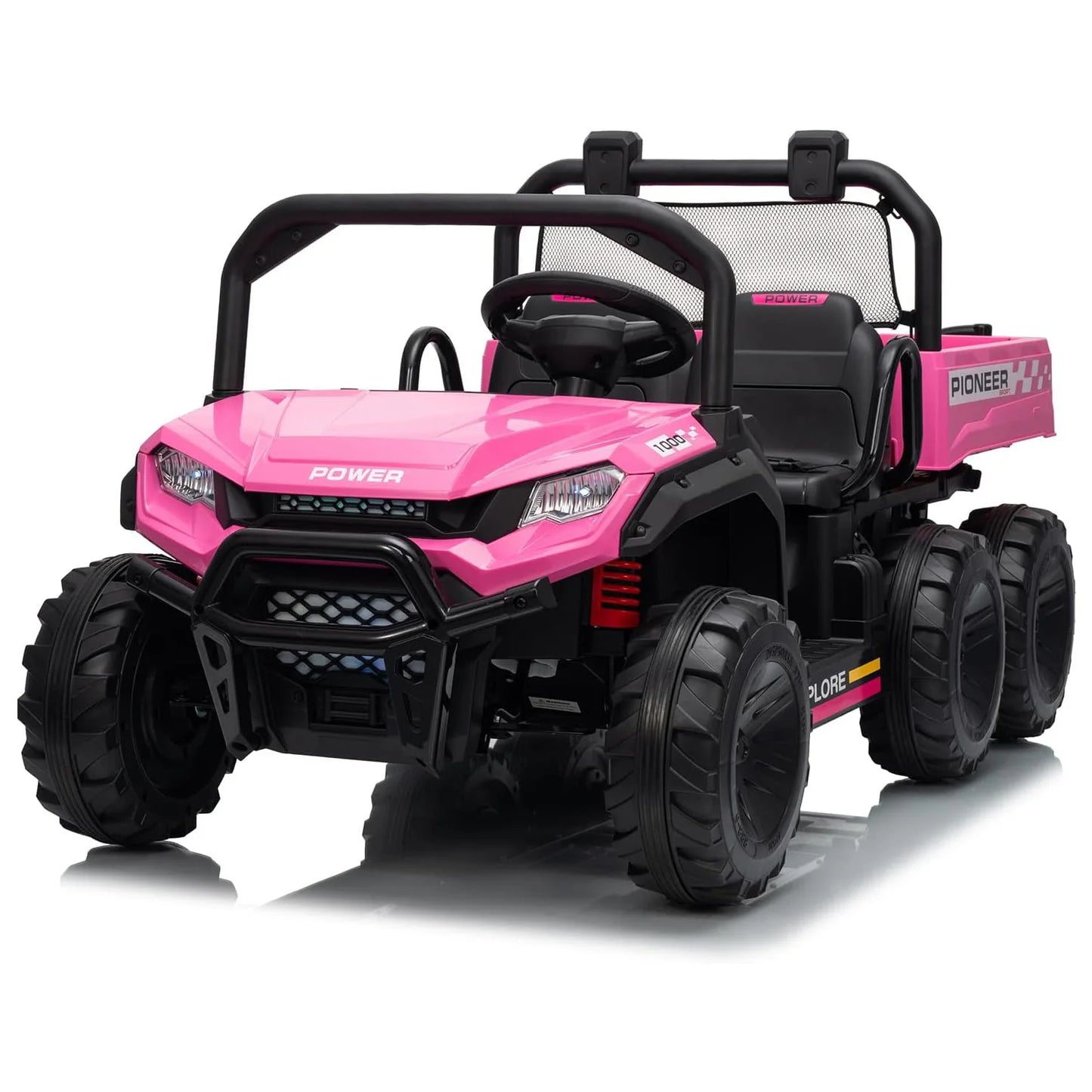 24V 4WD Electric Dump Truck for Kids Boys Girls 2-Seater Ride-on Toy with Parent Remote Control,Music Player, Off-Road Vehicle