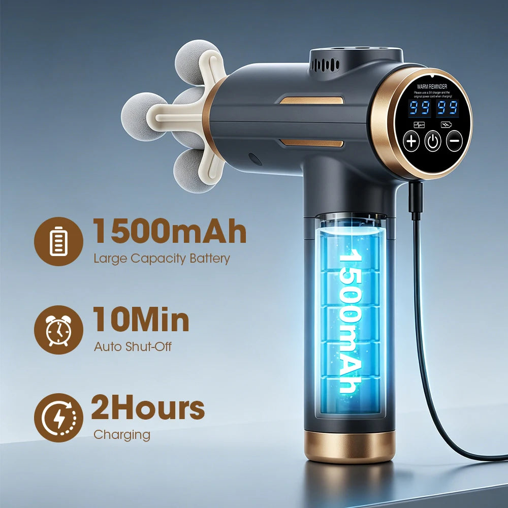 Electric Massage Gun 99 Levels High-Frequency Vibration Powerful Fascia Gun for Body Muscle Relief Arm And Leg Massager