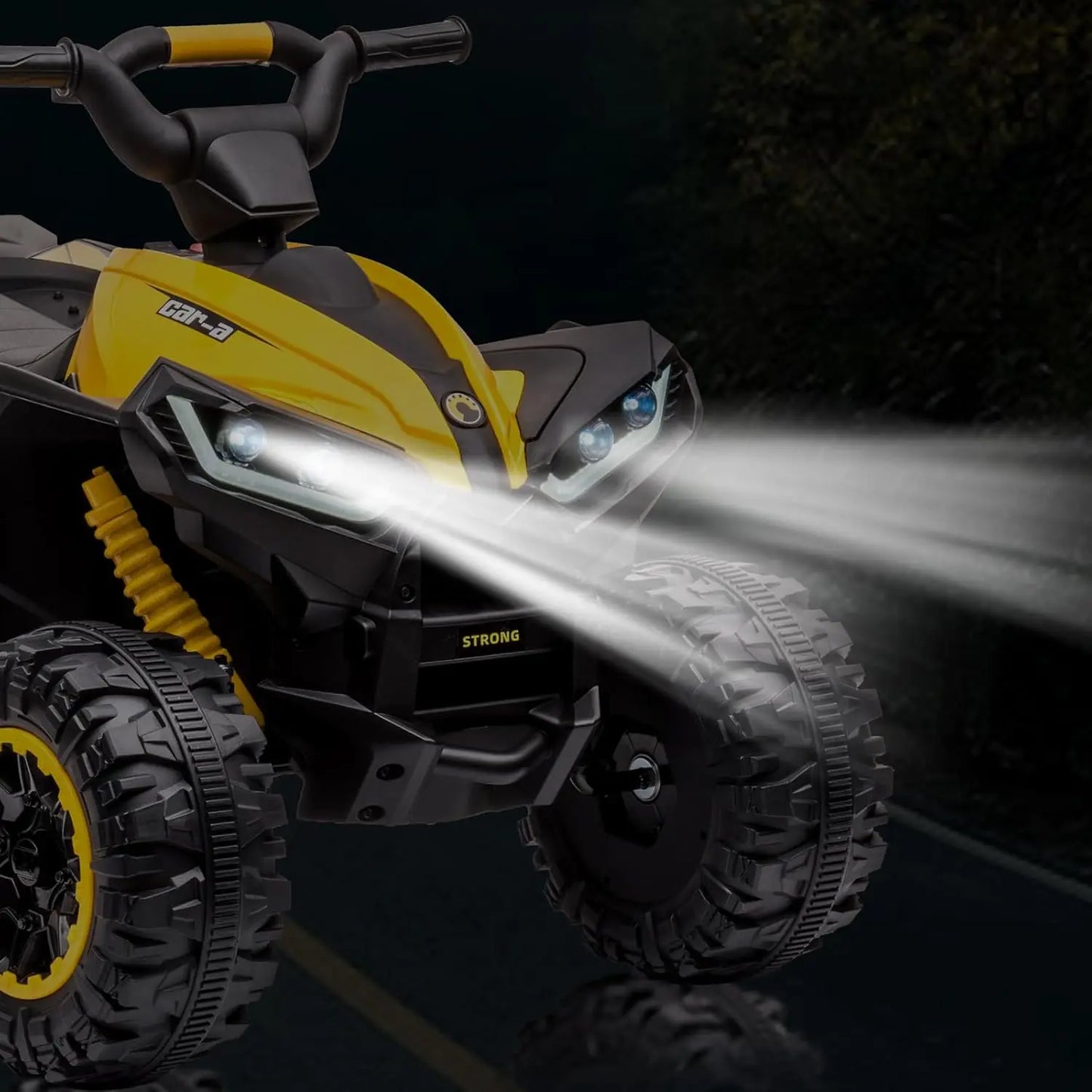 12V Kids Ride On ATV, 4 Wheeler Electric Vehicle for Toddlers, Battery Powered Toy Car for Boys Girls with LED Lights, Music