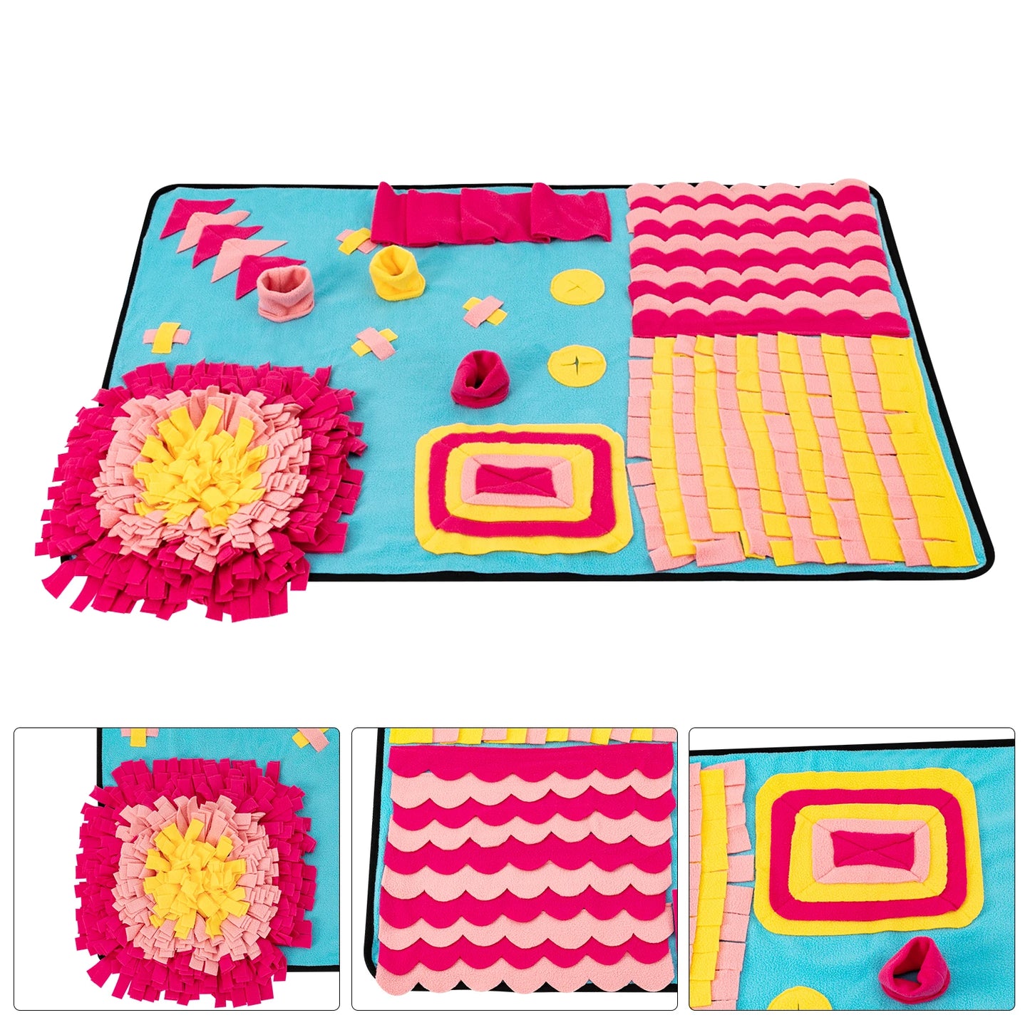 Snuffle Mat for Dogs Large Pet Feeding Mat Slow Eat Interactive Puzzle Game Durable Fleece Machine Washable