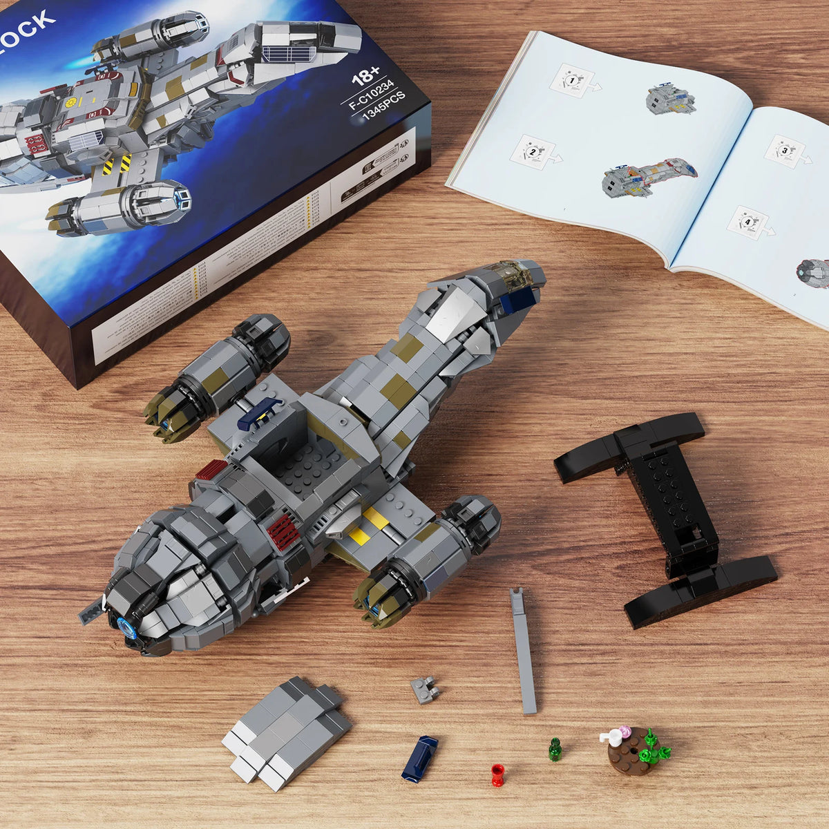 Spaceship Building Blocks Shuttle Firefly-class Bricks Toys with Display Stand Space Fans Gifts(1345 Pieces)