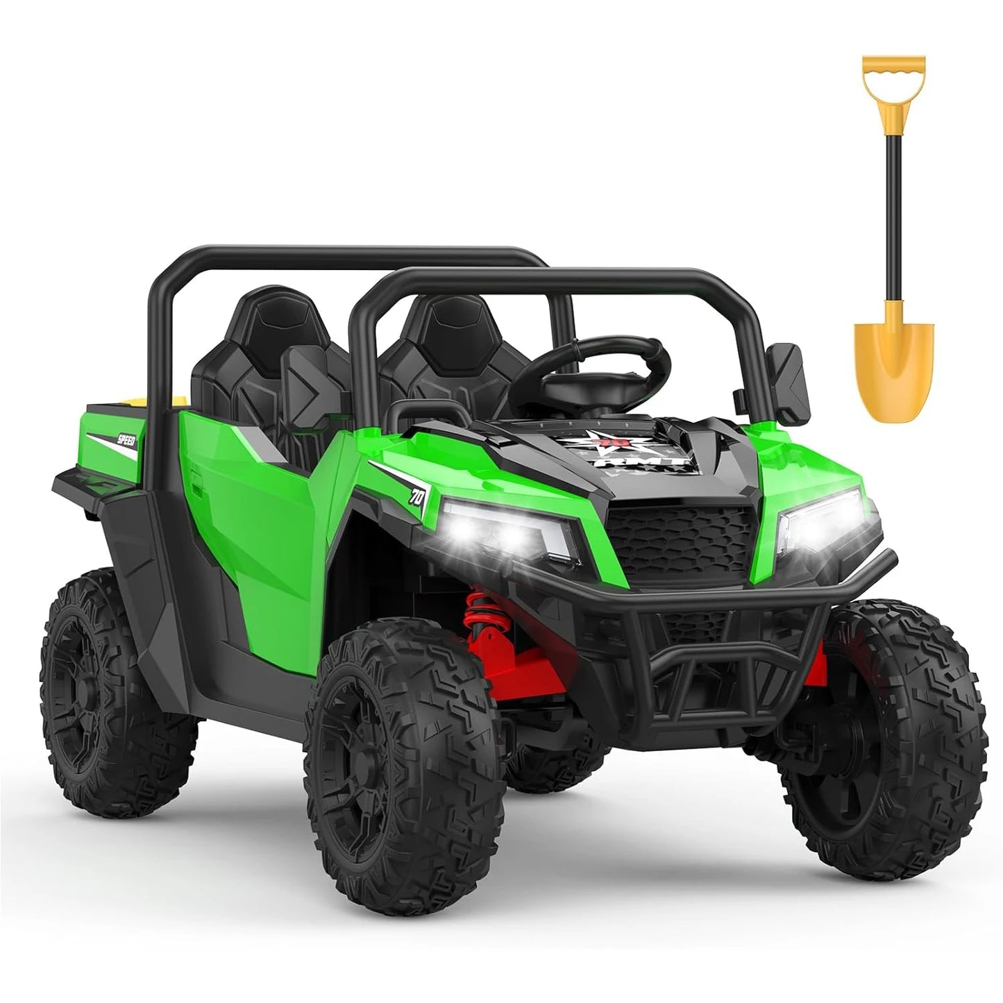 24V Ride On Dump Truck for Big Kids 4x4 Electric Car with Remote Control, Shovel, Bluetooth & Music Kids Electric Ride On Toys