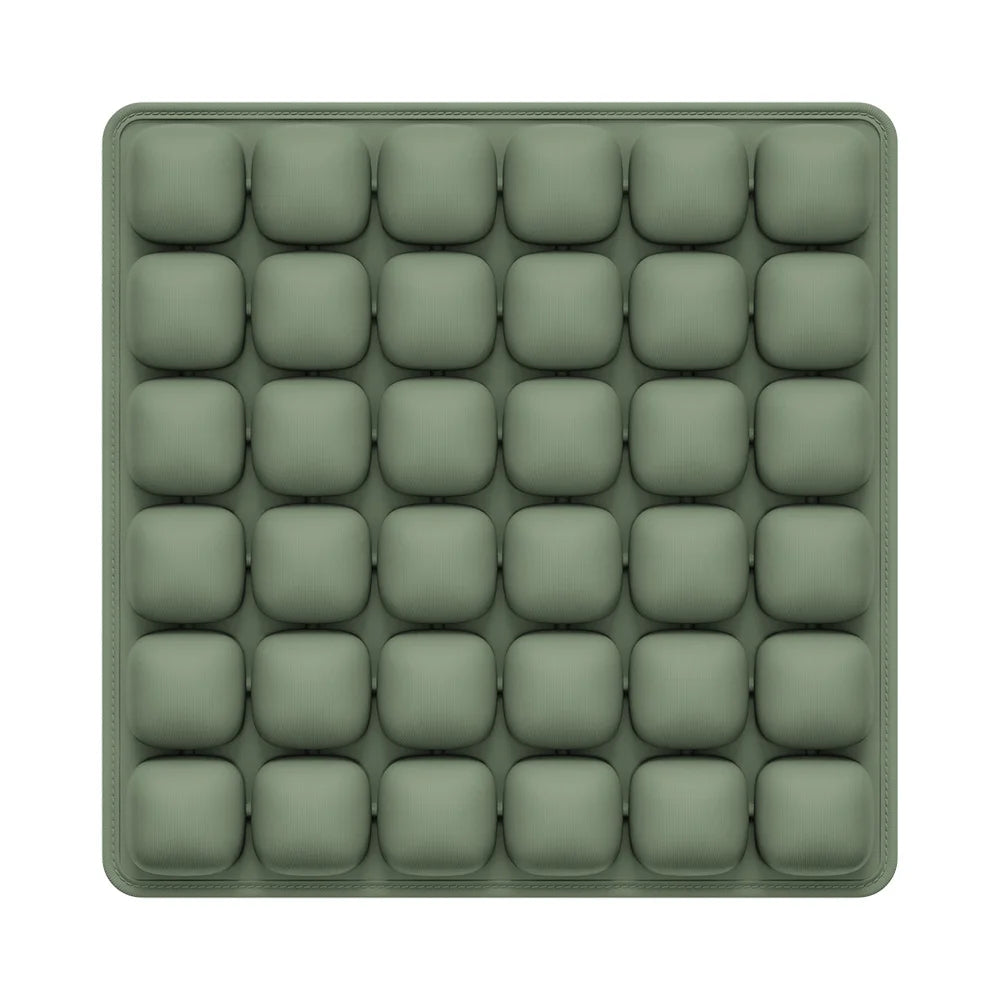 Adjustable Press-to-Inflate Seat Cushion | Pressure Relief for Office, Car & Airplane, Fabric Breathable & Anti-Slip,