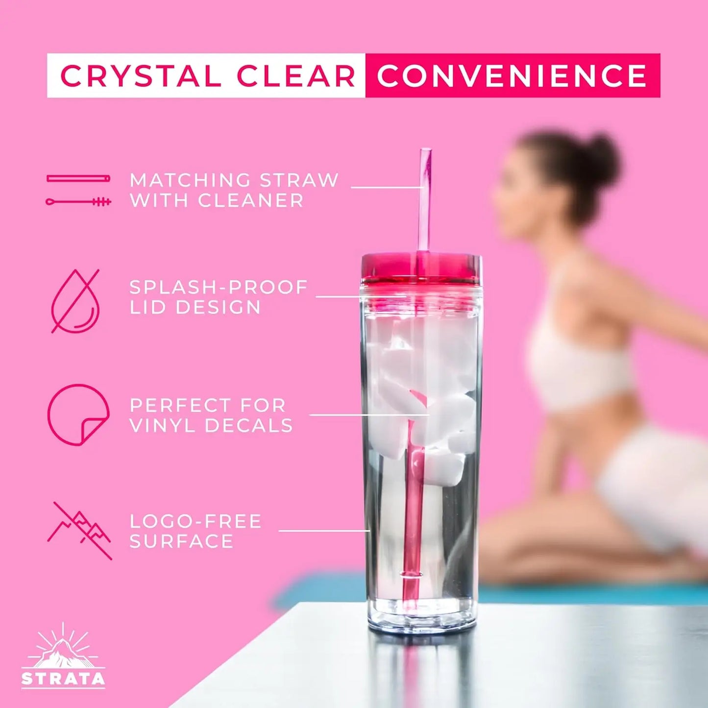 12 Colorful 16oz Reusable Tumblers with Lids & Straws, Double-Wall Acrylic Cups for Cold/Warm Drinks
