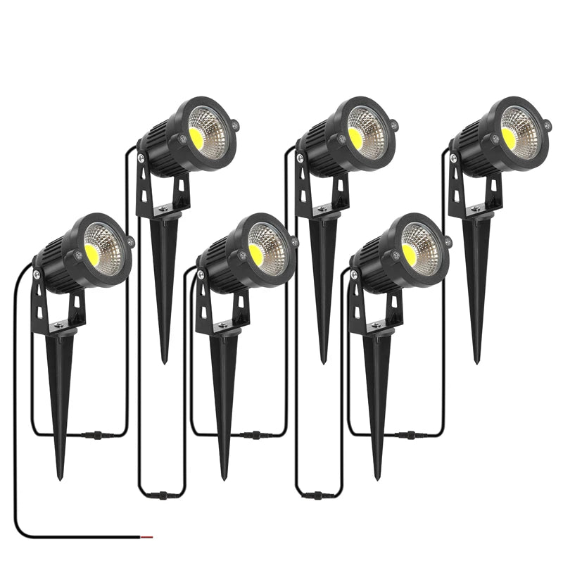 2/4/6/10 in 1 IP65 Waterproof 2 Meters Waterproof Wiring LED Garden Lights Outdoor Lawn Lamp Safety Low Voltage Street Lights