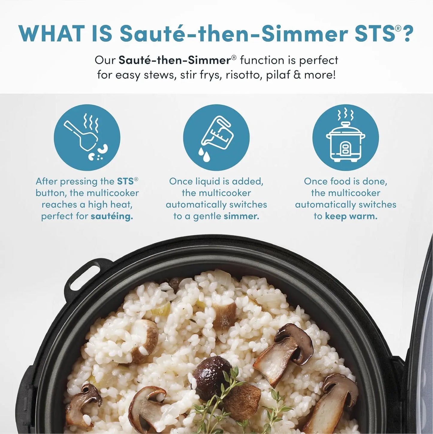 4-Cup Digital Rice Cooker & Multicooker with Steamer, Slow Cook, Oatmeal Cook, Auto Keep Warm, 2 Qt Stainless Steel