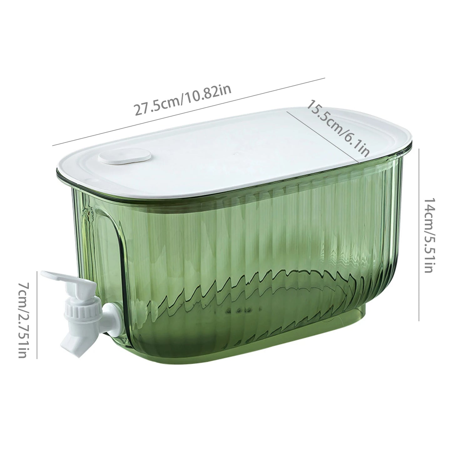 4L Fridge Cold Water Jug with Faucet Transparent Juice Cold Drink Barrel Large Capacity Leakproof Drinkware Kitchen Supplies