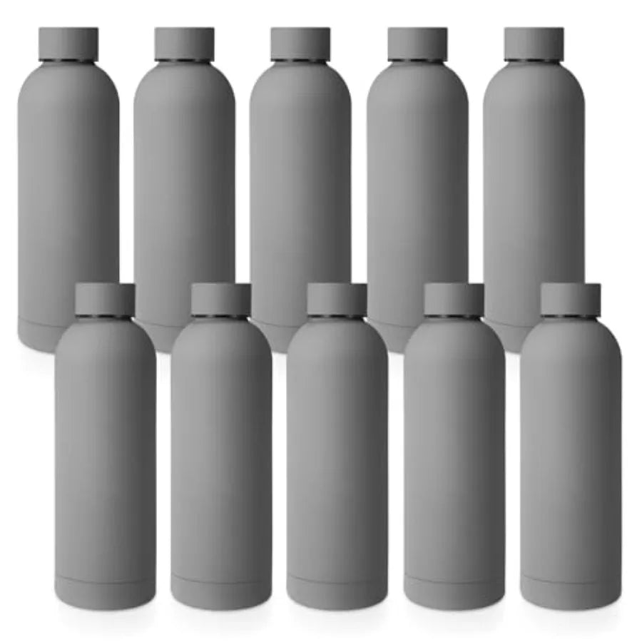 10 Pcs Stainless Steel Water Bottle Bulk Teacher Employee Appreciation Gifts School Double Layer Vacuum 17 oz Small Mouth Sport