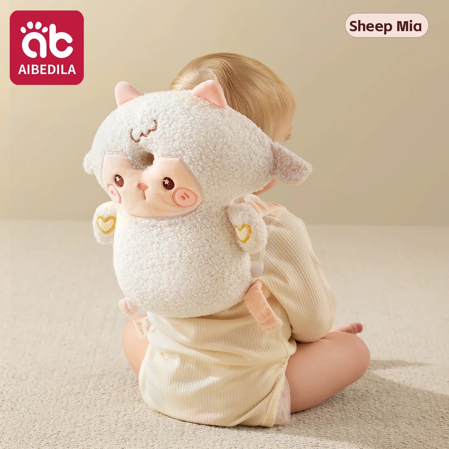 AIBEDILA Triple-sided Fall Baby Head Protector Pillow Cute Animals Anti-Fall Pillow for Crawling Walking Toddler Back Safety Pad