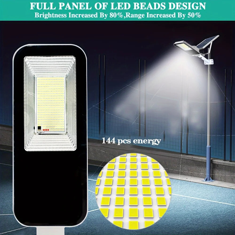 1PC 100W Solar Garden Light, Solar Pole Light, Outdoor Wall Light,  6500K White Light, waterproof outdoor lights