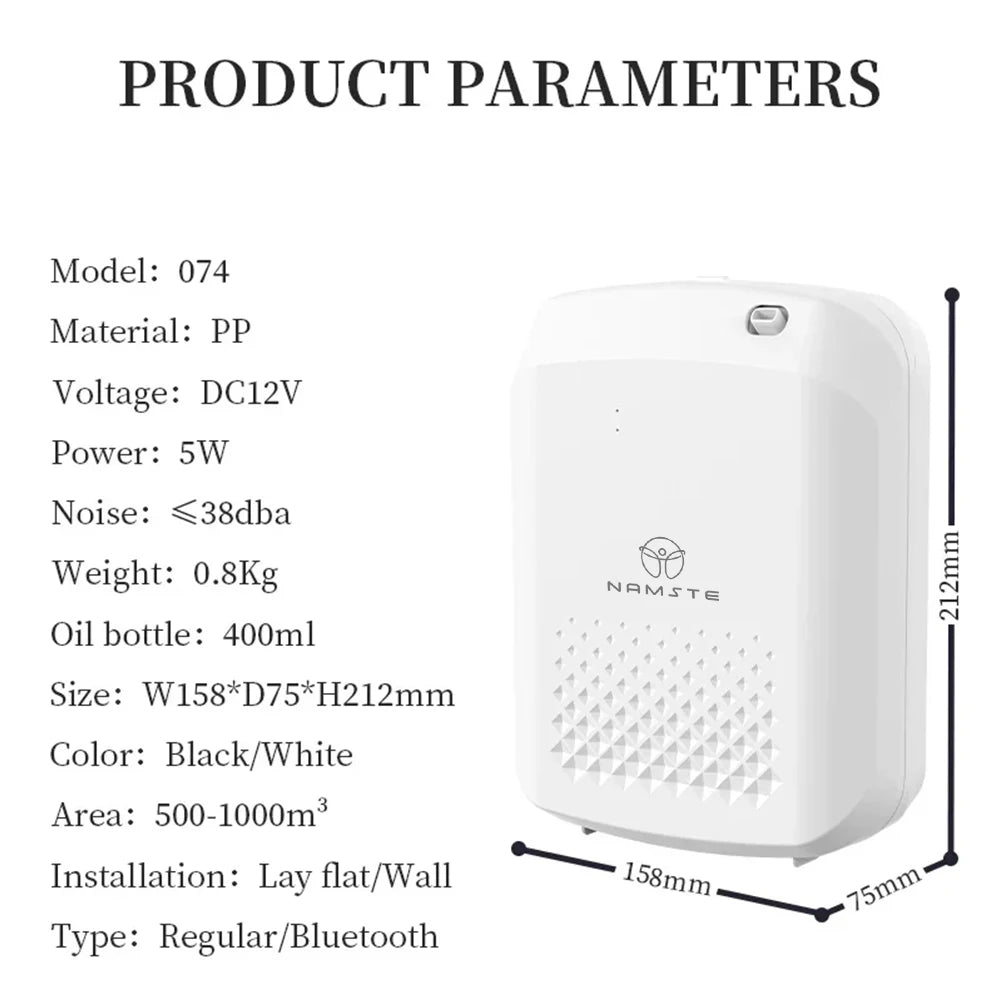 NAMSTE Smart Aroma Diffuser Hotels professional Fragrance Diffuser 1000m³ Large Room Aroma Machine With Fan Bluetooth Control