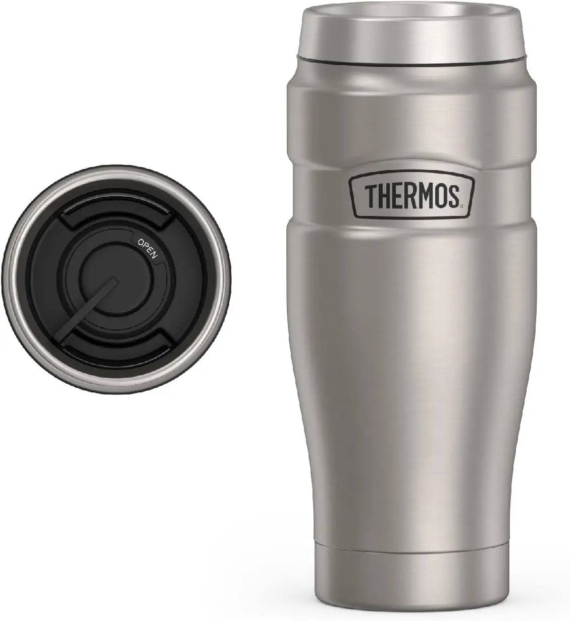 Vacuum-Insulated Stainless Steel Travel Tumbler 16oz Matte Finish