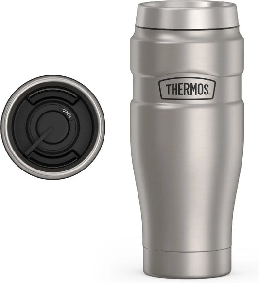 Vacuum-Insulated Stainless Steel Travel Tumbler 16oz Matte Finish