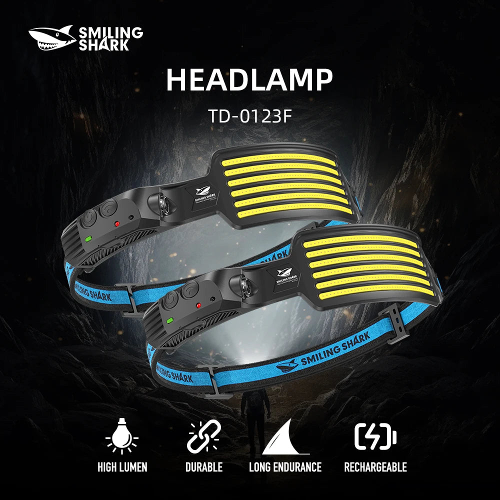 2pcs Smilingshark TD-0123F Headlight ,LED Headlamp & Super Bright Head Lamp , Ultra-Lightweight Head Light for Camping, Fishing