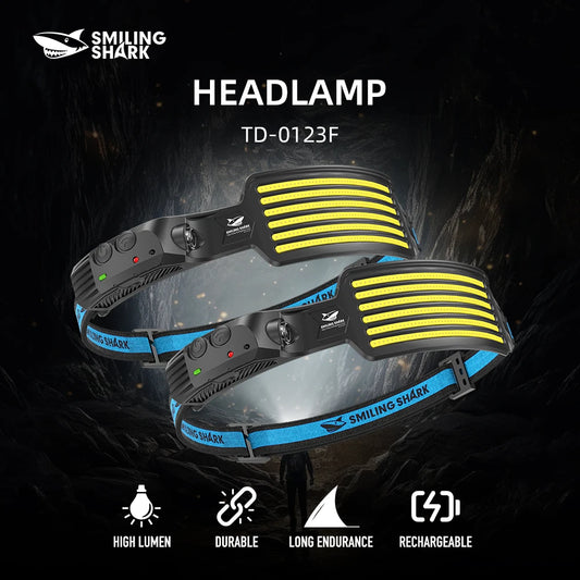 2pcs Smilingshark TD-0123F Headlight ,LED Headlamp & Super Bright Head Lamp , Ultra-Lightweight Head Light for Camping, Fishing
