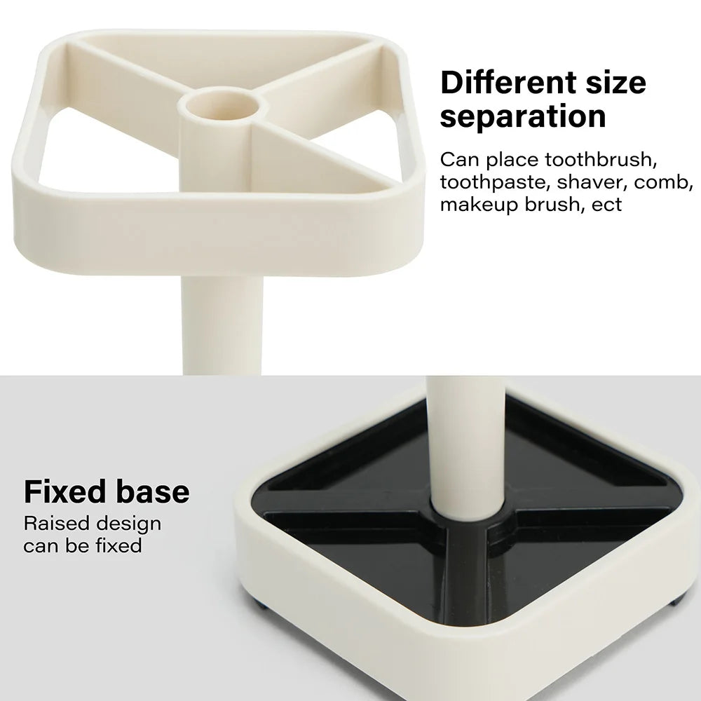 Toothbrush Holder With Cup/Cover, Compatible With Conventional Toothbrushes, Can Store Toothpaste Toothbrush Holder For Bathroom