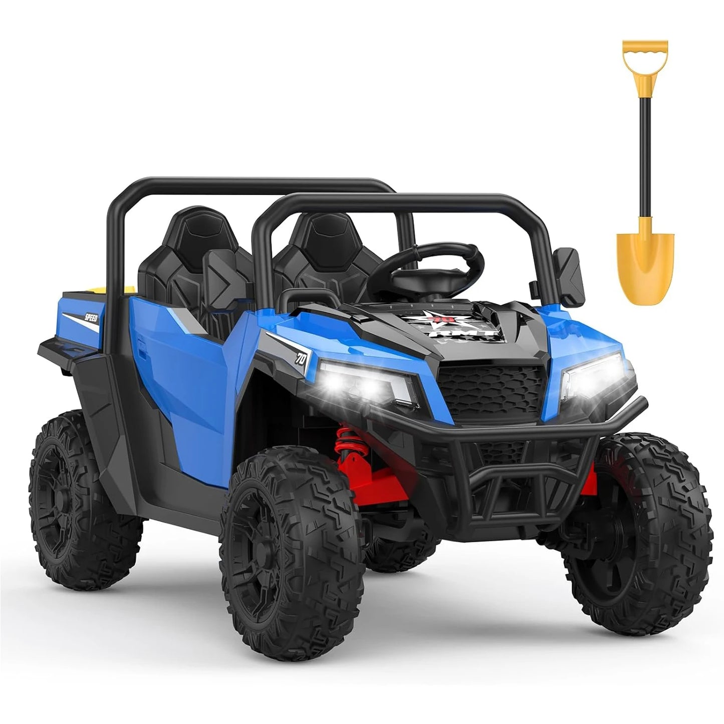 24V Ride On Dump Truck for Big Kids 4x4 Electric Car with Remote Control, Shovel, Bluetooth & Music Kids Electric Ride On Toys