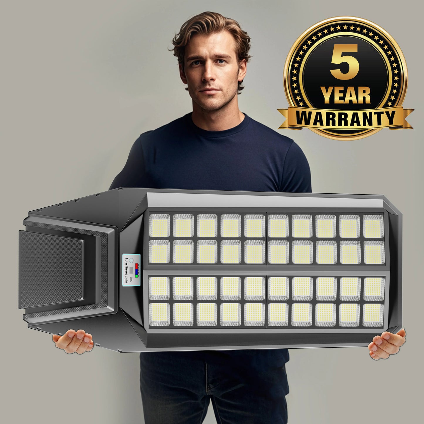 Outdoor solar light 8000W LED garden light solar panel light iP65 waterproof motion sensor street light