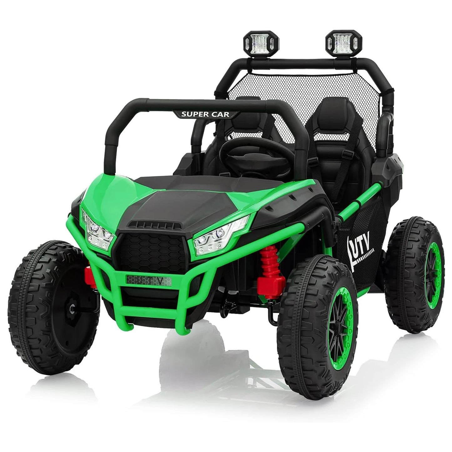 2-Seater Kids Electric Vehicle for Ages 3+,Ride on Car UTV,with Parent Remote Control,400w Motors,4.5MPH, Four-Wheel Suspension