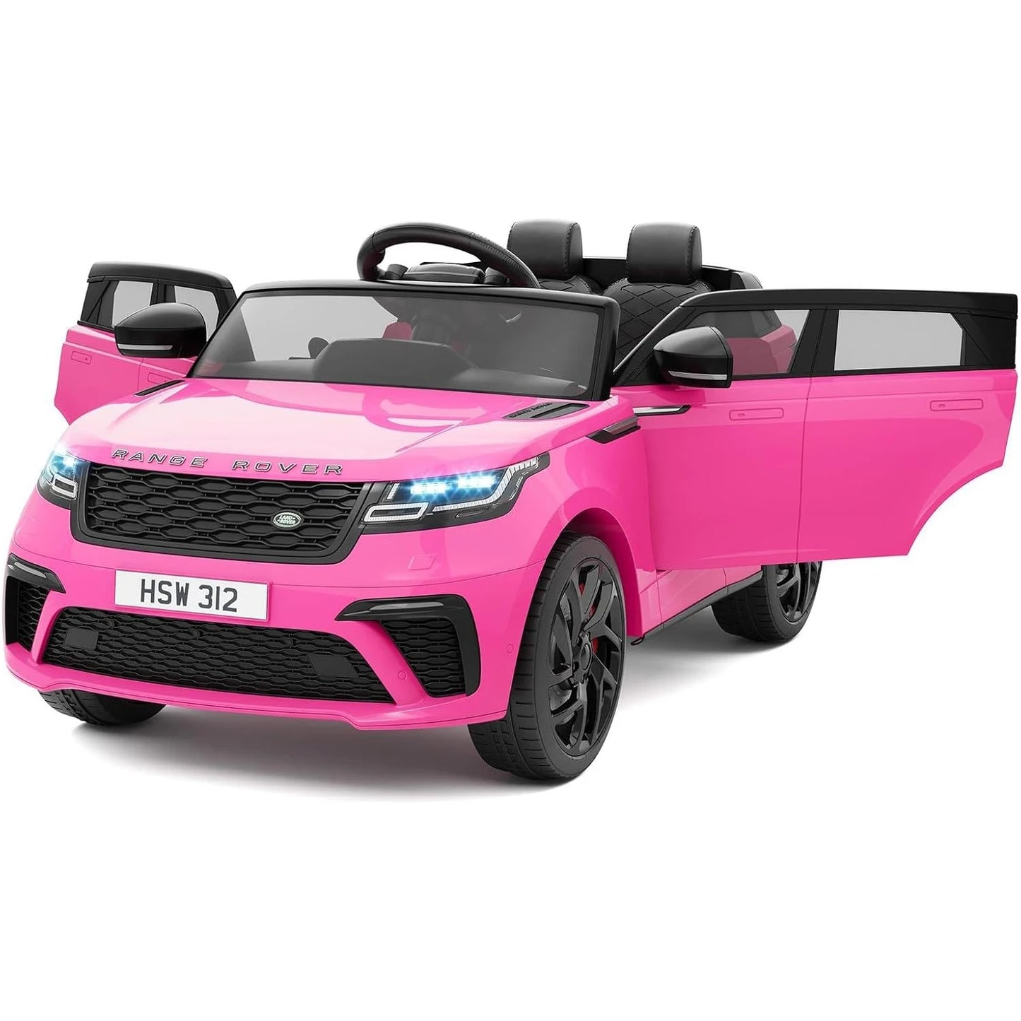 Kids Electric Car with Remote Control Ride-on Toy for Ages 4-8 Years with MP3 Player, Features Rocking Mode & Pull Rod Operation