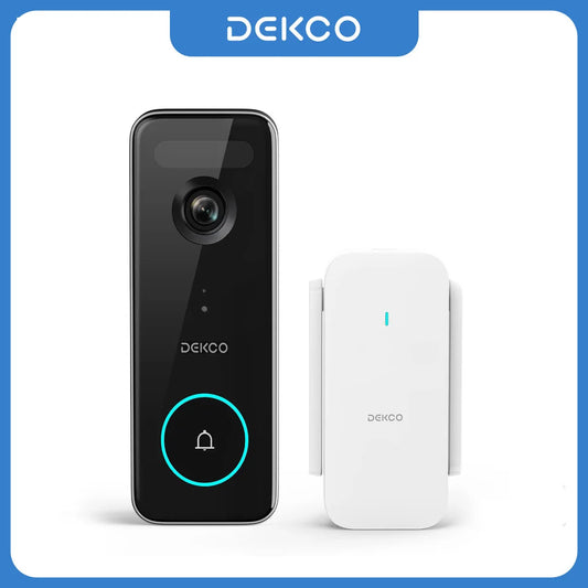 Dekco 5MP Ultra HD WiFi Video Doorbell Outdoor Camera PIR Motion Detection 2-Way Audio IP66 Wireless Door Bell Support Alex