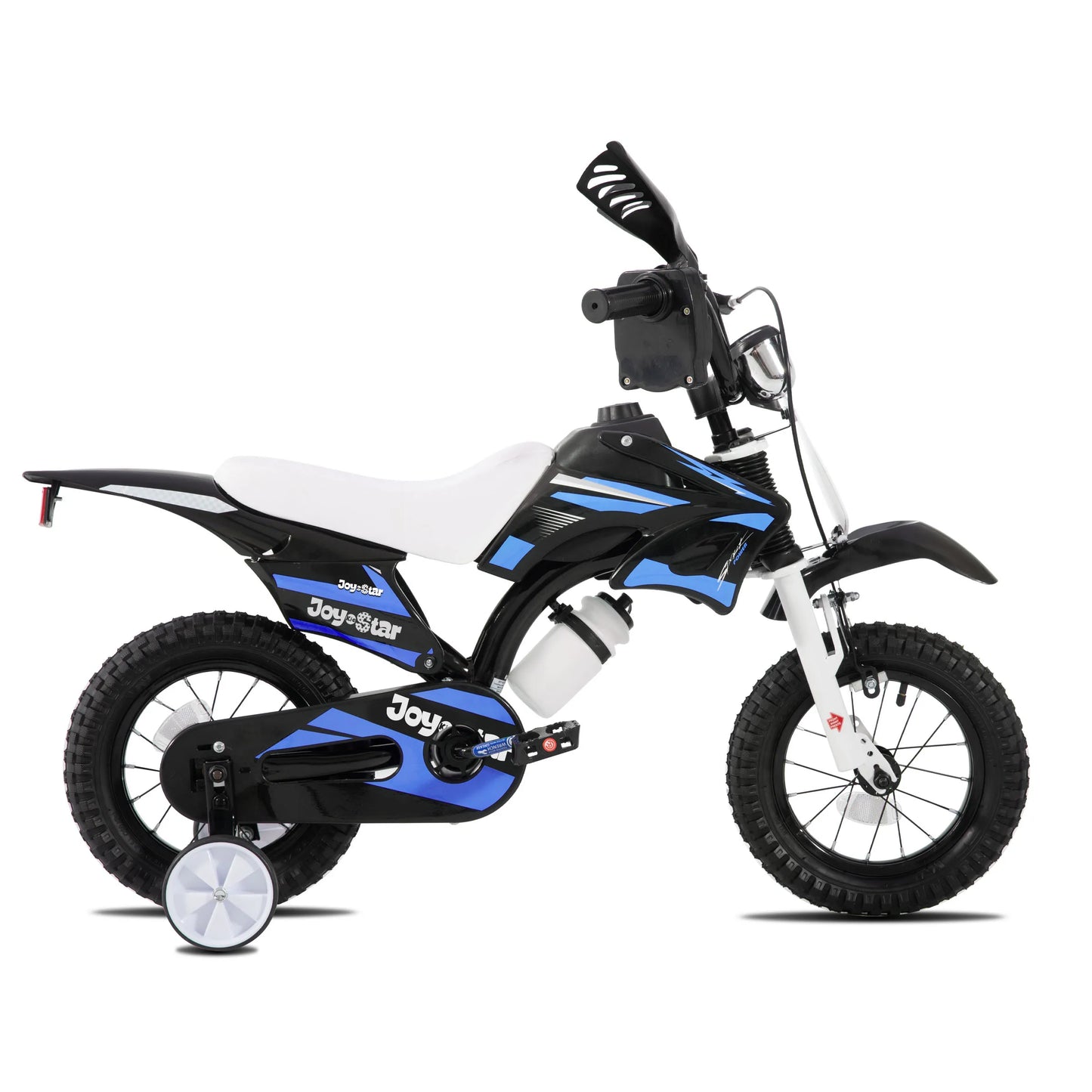 Joystar Motocross Style Kids Bike for Boys Girls Ages 3-7 Years, 12 & 16 Inch Bikes with Training Wheels and Number Plate