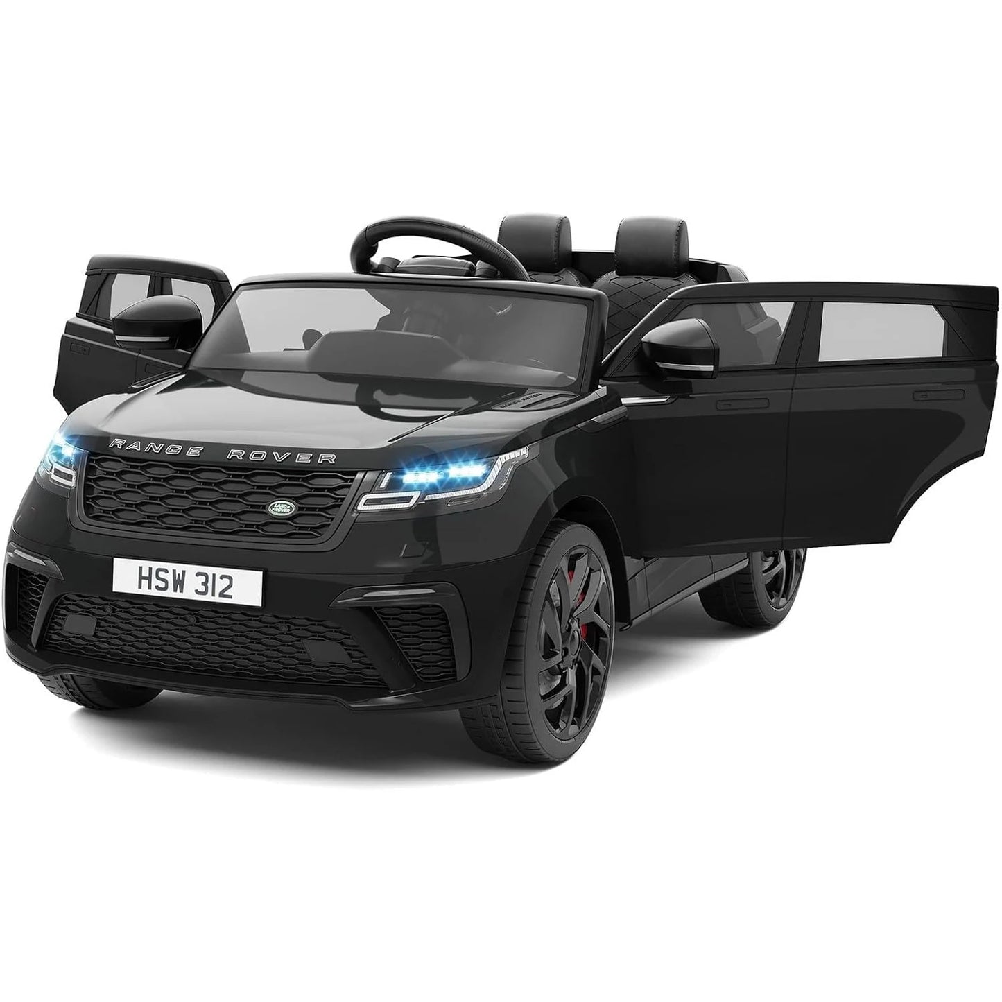 Kids Electric Car with Remote Control Ride-on Toy for Ages 4-8 Years with MP3 Player, Features Rocking Mode & Pull Rod Operation