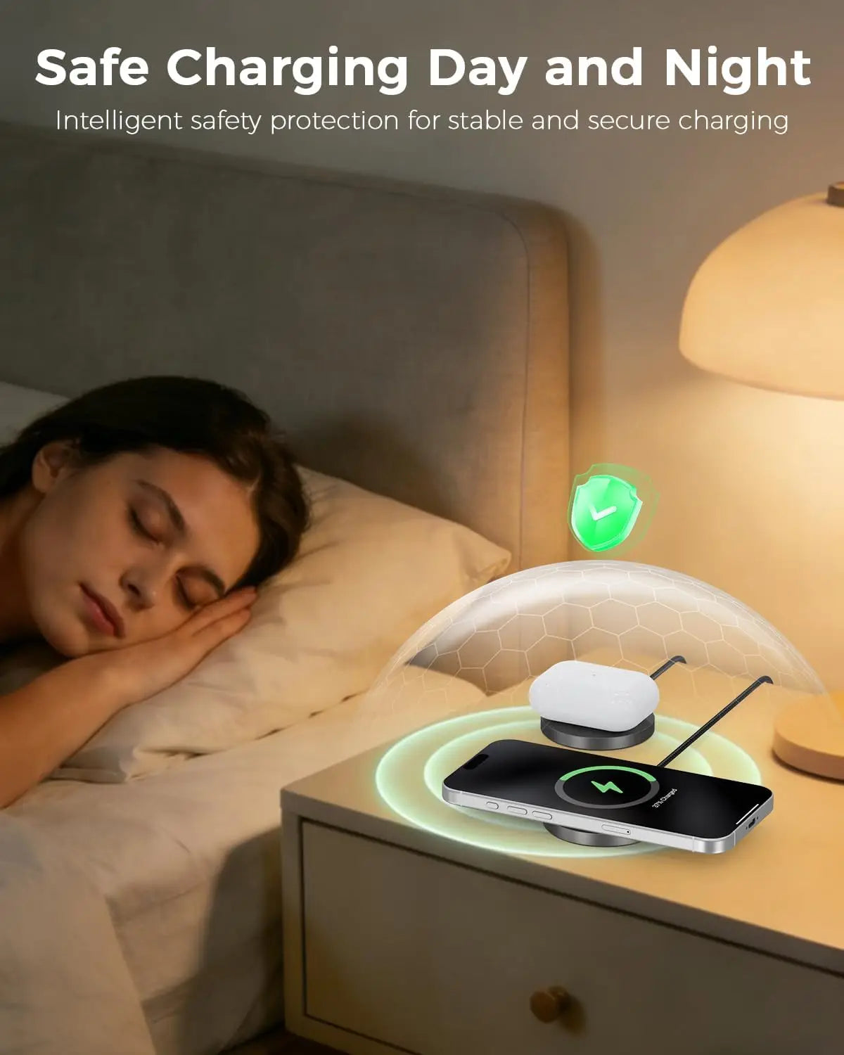 25W Magnetic Wireless Charger, Qi2.2 Fast Charging Pads with Kickstand, MagSafe Compatible for iPhone 17/16/15/14 Series & AirPods, Samsung S26/S25, Google Pixel, 2 Pack