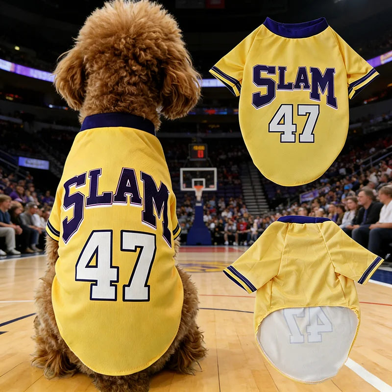 47 Mesh Breathable Dog Clothes Teddy Sport Large Dog Jersey Basketball Clothing Puppy T-Shirts Summer Pet Cat Shirts