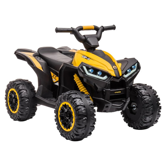 12V Kids Ride On ATV, 4 Wheeler Electric Vehicle for Toddlers, Battery Powered Toy Car for Boys Girls with LED Lights, Music