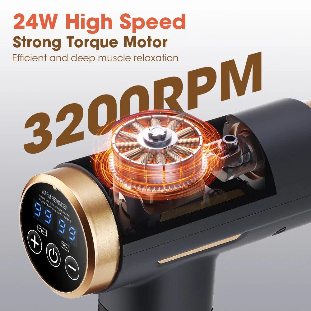 Electric Massage Gun 99 Levels High-Frequency Vibration Powerful Fascia Gun for Body Muscle Relief Arm And Leg Massager