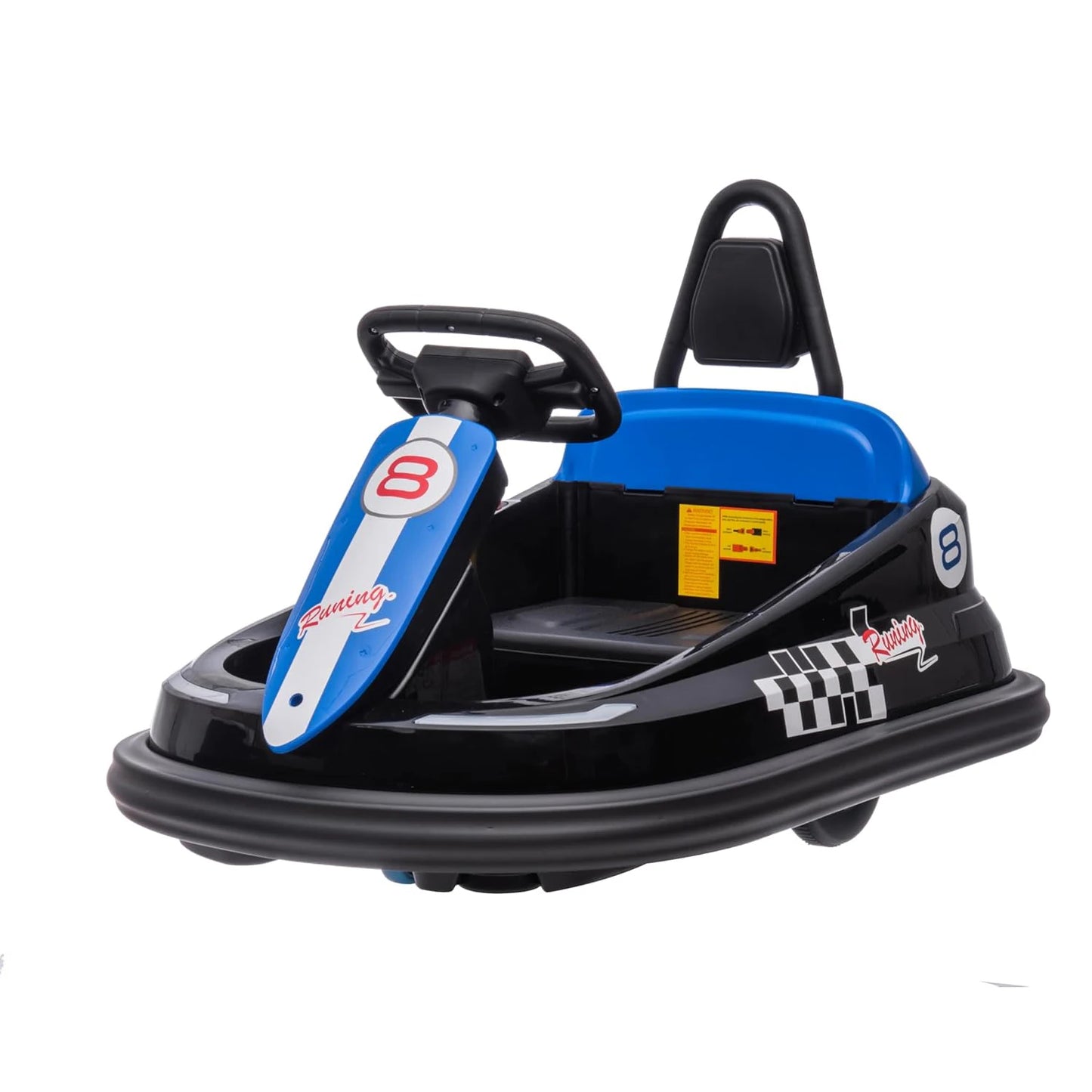 Bumper Car for Toddlers 6V Electric Ride On Toys for Kids 1.9 MPH Max Speed Steering Wheel 360 Degree Spin Lights Music & Horn