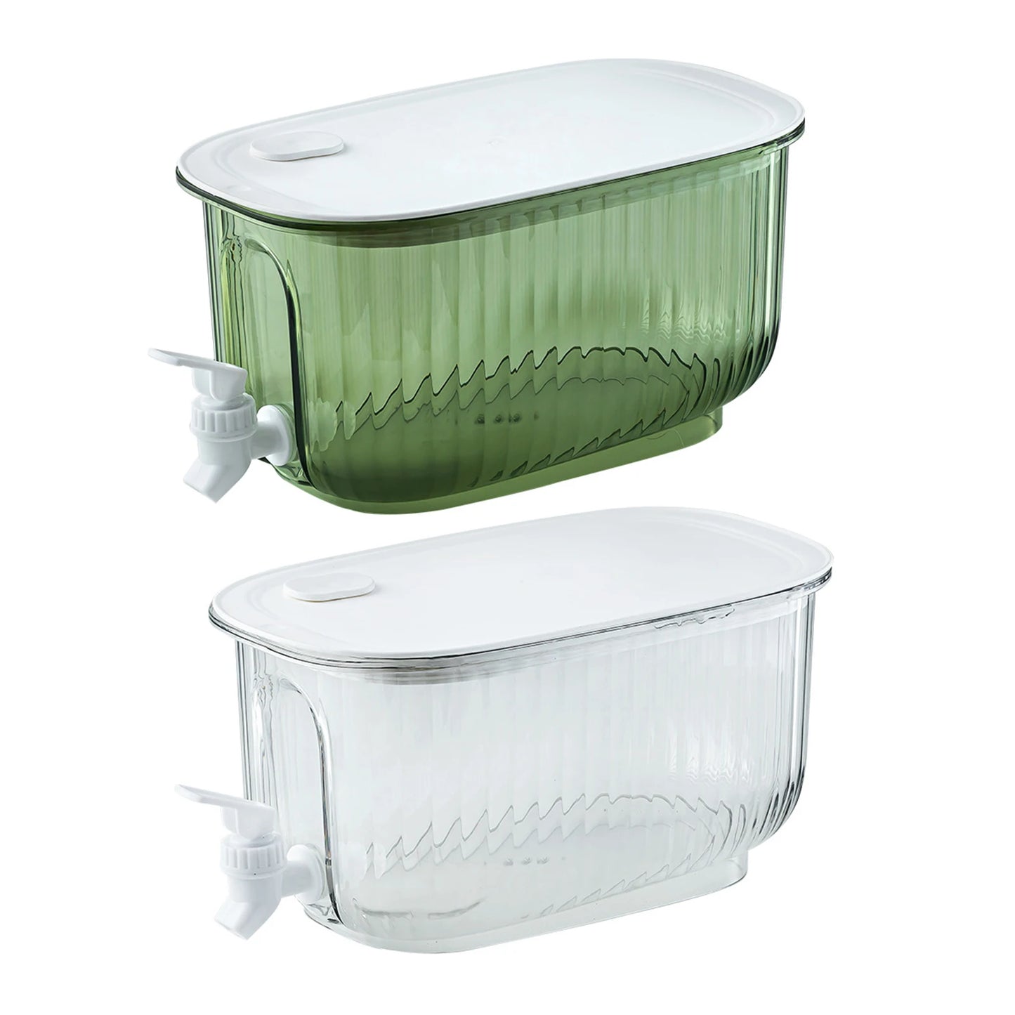 4L Fridge Cold Water Jug with Faucet Transparent Juice Cold Drink Barrel Large Capacity Leakproof Drinkware Kitchen Supplies