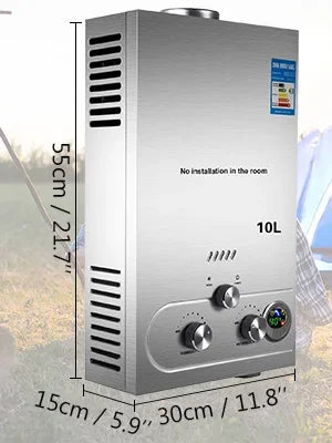 VEVOR Propane LPG Hot Water Heater Gas Stainless Steel Tankless  Propane Gas LPG Boiler Home Appliance 6L-18L Water Heater