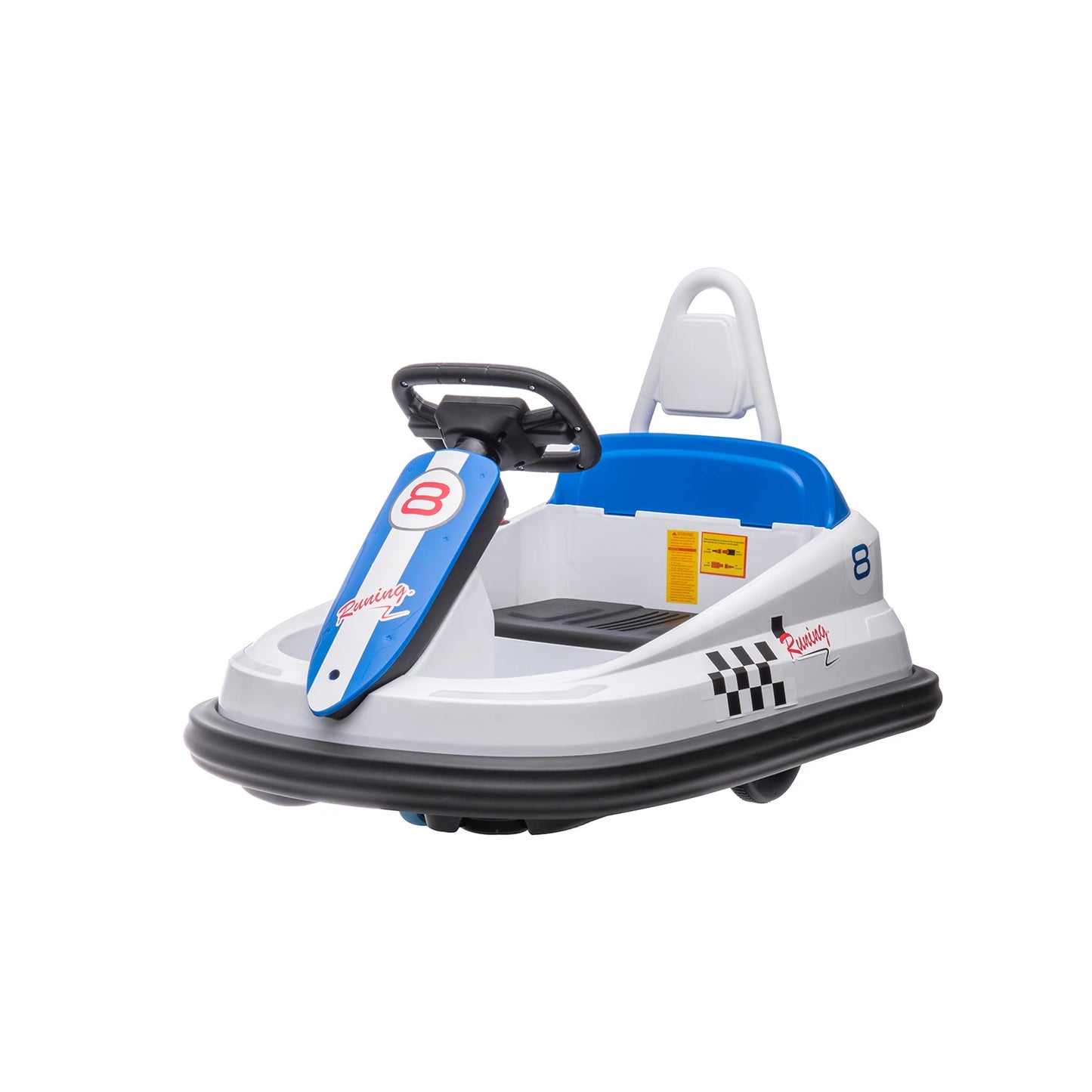 Bumper Car for Toddlers 6V Electric Ride On Toys for Kids 1.9 MPH Max Speed Steering Wheel 360 Degree Spin Lights Music & Horn