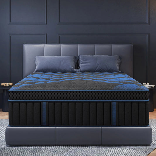 Twin Full Queen King Mattress in A Box, 12/14 Inch Hybrid Memory Mattresses Euro Top Medium Firm for Back & Lumbar Support