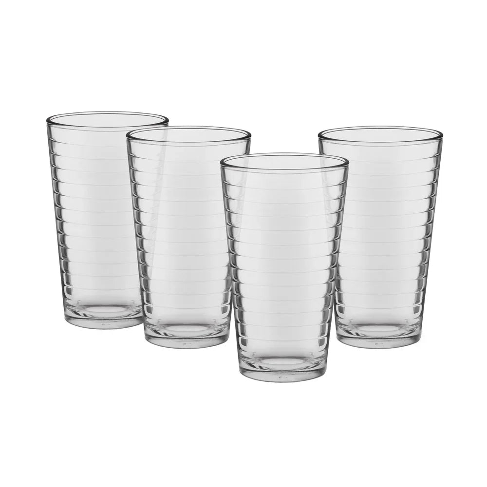8-Piece Set High-Quality Drinking Glasses Elegant Drinkware Stackable Durable Dishwasher Safe Glasses Home Bar Kitchen Party