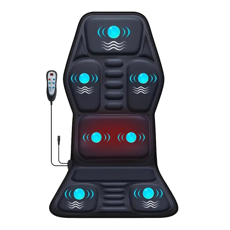 Massage Seat Cushion With Heating, 7 Massage Modes Back Massage Chair Cushion for Pain Relief, Home Office Use, Christmas Gifts