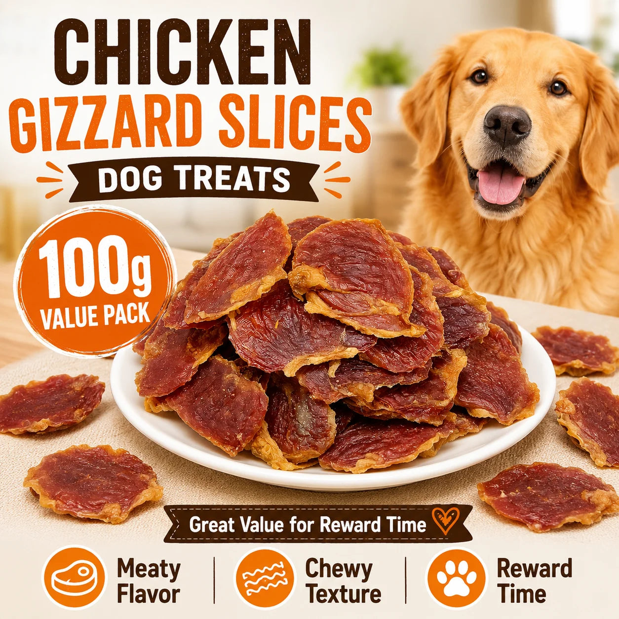 Dog Treats Chicken Gizzards 100g