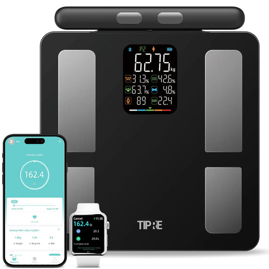 8-Electrode Smart Body Scale with Full Composition Analysis, Bluetooth Sync, 400lb Capacity