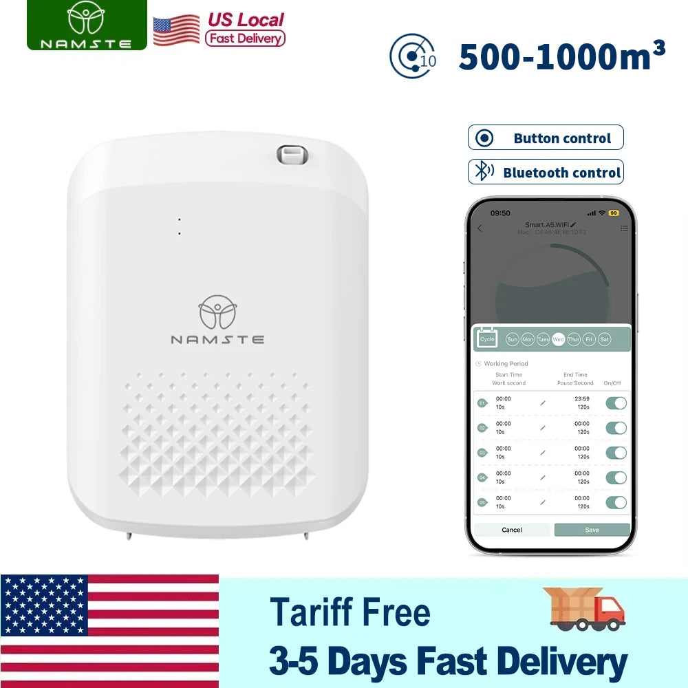 NAMSTE Smart Aroma Diffuser Hotels professional Fragrance Diffuser 1000m³ Large Room Aroma Machine With Fan Bluetooth Control