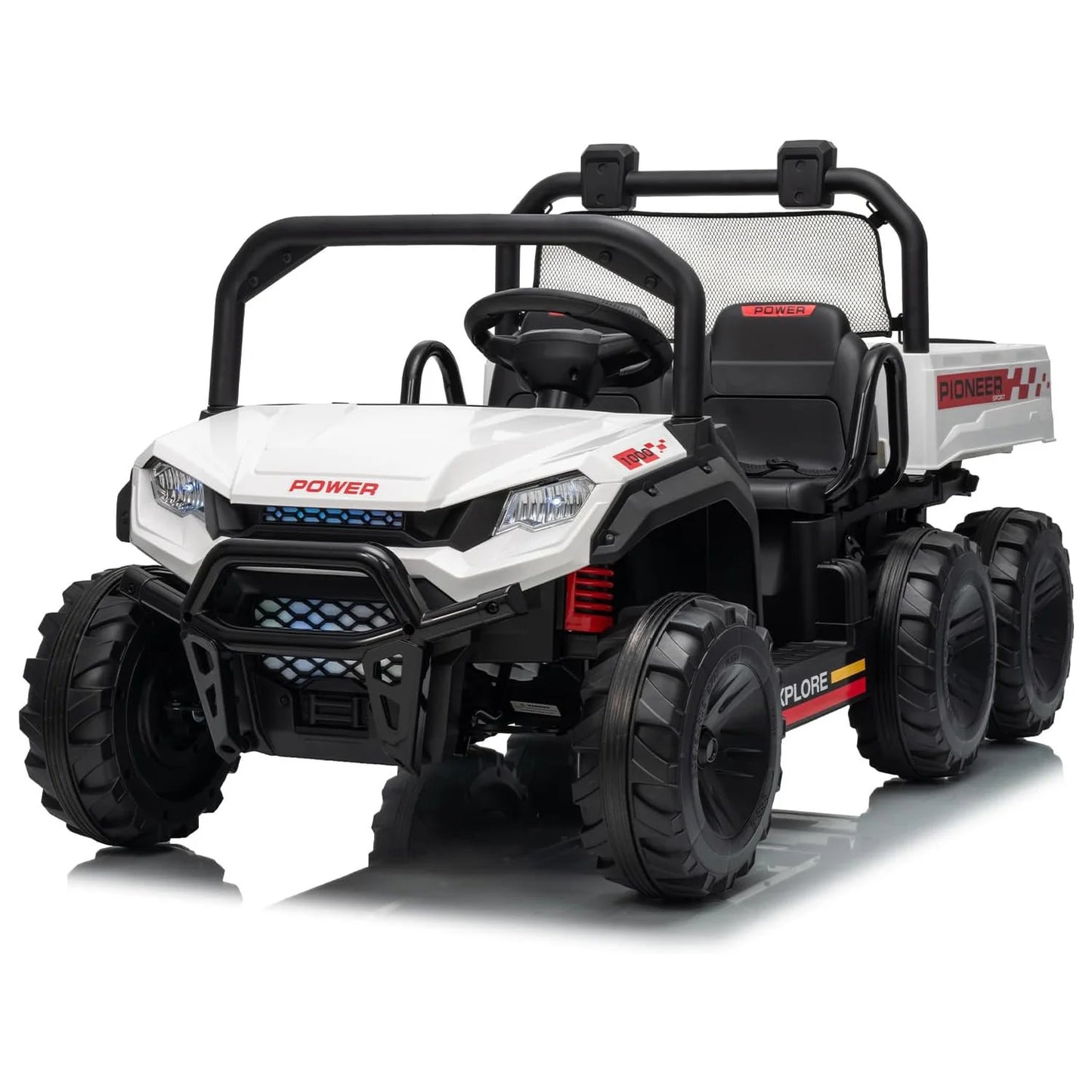 24V 4WD Electric Dump Truck for Kids Boys Girls 2-Seater Ride-on Toy with Parent Remote Control,Music Player, Off-Road Vehicle