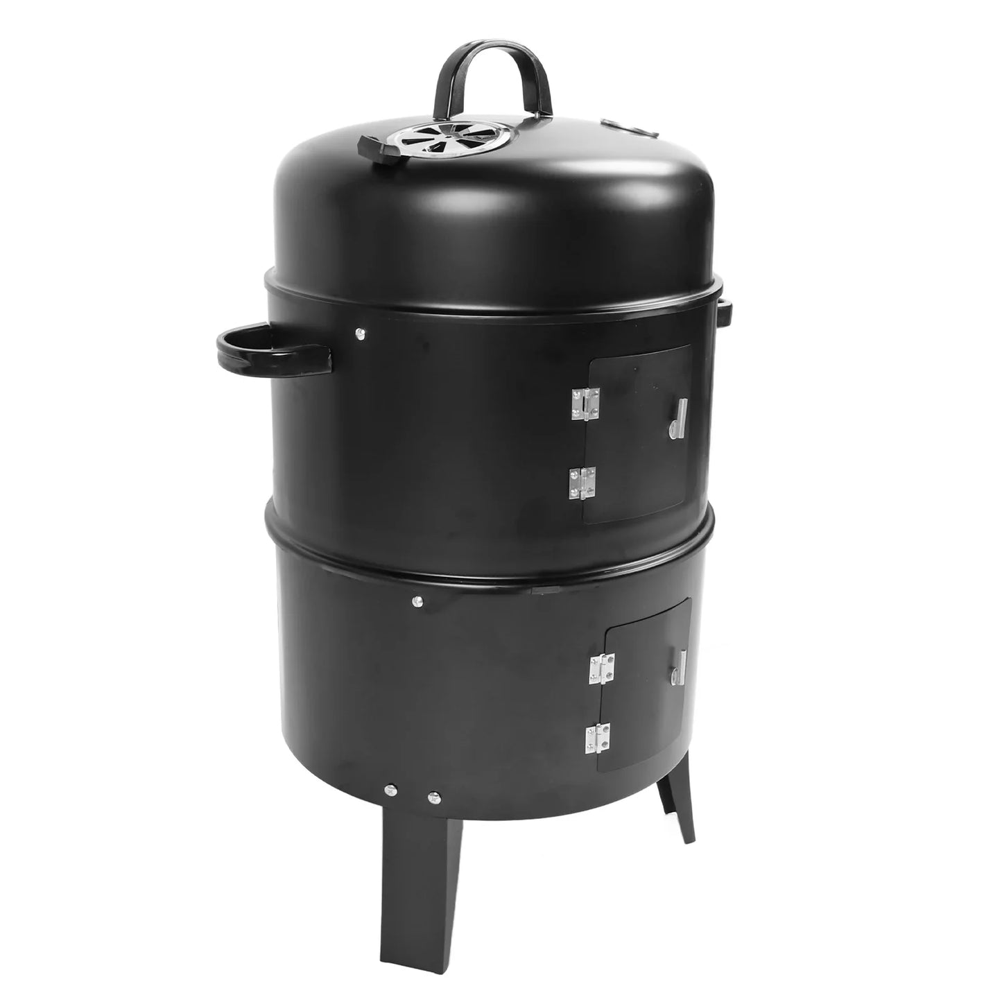 Grill Smoker Smoking Grill Vertical Charcoal Smoker 3 in 1 3 Layer Grill Barbecue Smoker BBQ Grill with Thermometer for Cooking