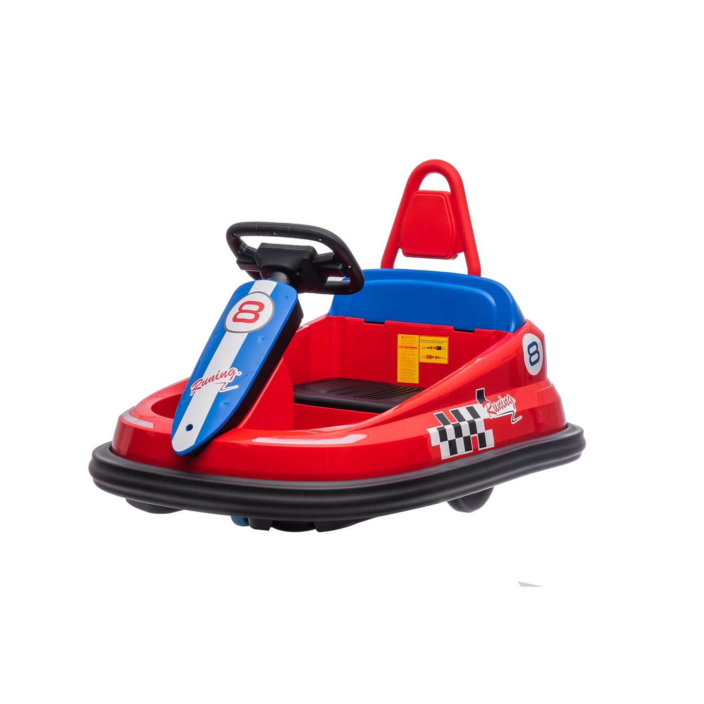 Bumper Car for Toddlers 6V Electric Ride On Toys for Kids 1.9 MPH Max Speed Steering Wheel 360 Degree Spin Lights Music & Horn