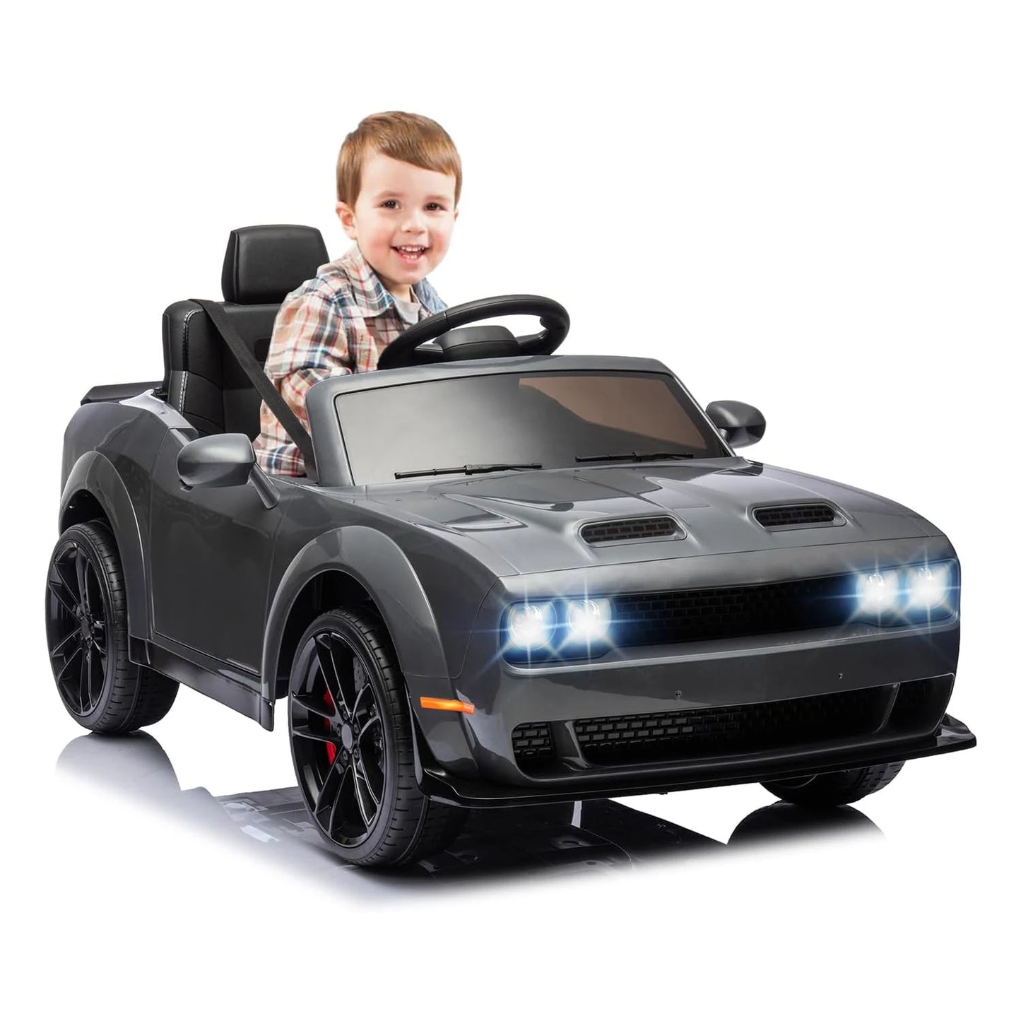 Ride on Car for Kids, 12v Toddler Ride on Toy with Remote Control,Spring Suspension,Music,LED Lights,Bluetooth for Boys Girls