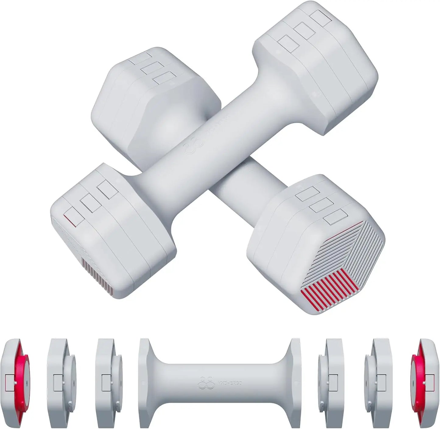 Adjustable Dumbbells Set 2 lb 3lb 4lb 5lb Free Weights Set for Home Gym Equipment Workouts Strength Training for Women Men